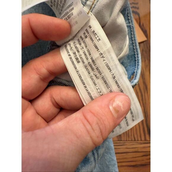 Abercrombie & Fitch light wash Denim Long The Dad High-Rise Crossover Jeans Size - Picture 4 of 4